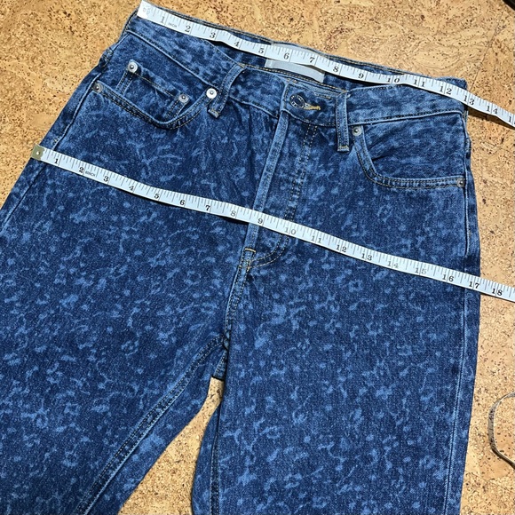 Everlane Wm’s The 90s Cheeky Organic Cotton Jean In Dark Painterly Strokes Sz 25 - Picture 14 of 16